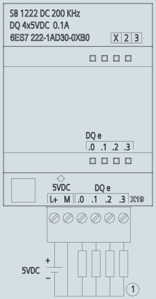 SIEMENS 6ES7222-1AD30-0XB0 S7-1200 DQ x 4 5V DC 0.1A SB 1222 - 4