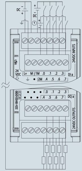 SIEMENS 6ES7223-1BH32-0XB0 S7-1200 DI/DQ x 8 24V DC 0.5A SM 1223 - 3