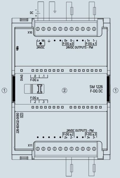 SIEMENS 6ES7226-6DA32-0XB0 S7-1200 F-DQ 4 x 24V DC SM 1226F - 4
