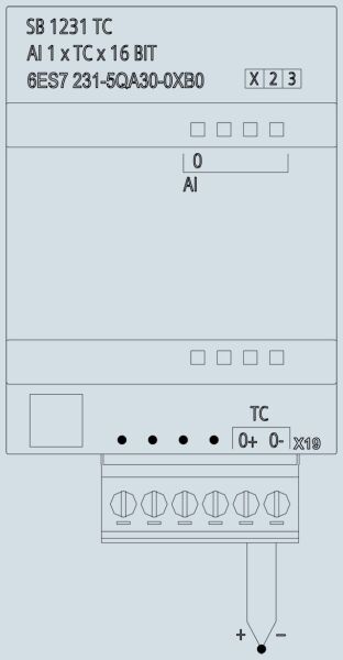 SIEMENS 6ES7231-5QA30-0XB0 S7-1200, AI, SB 1231 TC, 1 AI T.COUPLES TYPE J-K - 2