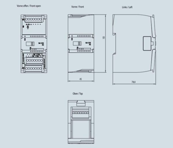 SIEMENS 6ES7232-4HD32-0XB0 S7-1200 AQ x 4 14-BIT SM 1232 - 4