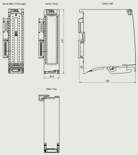 SIEMENS 6ES7522-1BF00-0AB0 /S7-1500, DQ 8X24VDC/2A - 4