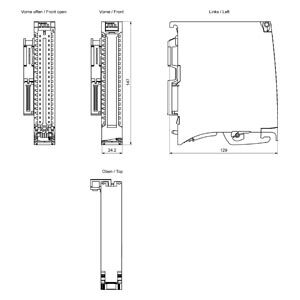 SIEMENS 6ES7522-1BH10-0AA0 S7-1500 DQ 16 x 24V DC/0.5A BA incl. front connector - 4