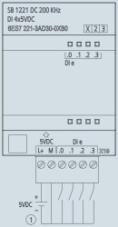 SIEMENS S7-1200 SB1221 5V DC, 200 kHz 4DI (NPN giriş) - 4