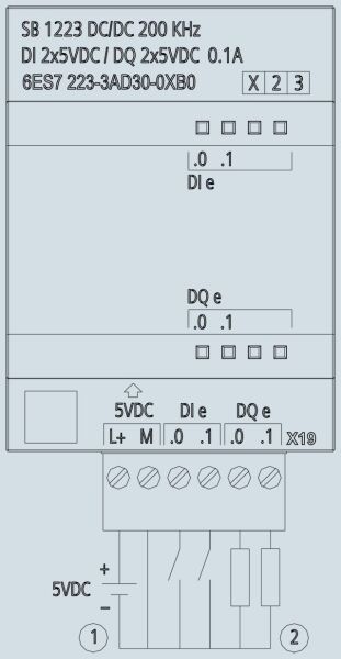 SIEMENS S7-1200 SB1223 5 V DC / 5 V DC, 200 kHz 2DI / 2DO (NPN giriş) - 4