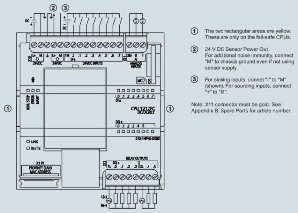 SIEMENS SIMATIC S7-1200 CPU 1212FC DC/DC/relay 8DI/6DQ/2AI - 4
