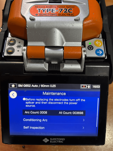 Sumitomo Type-72C Fusion Splicer W/ FC-6S-C Cleaver ARC 3698 (AS IS) - 4