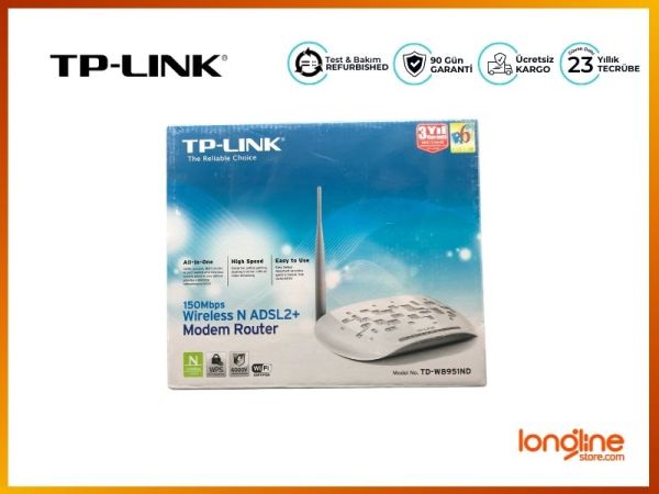 TP-LINK TD-W8951ND 150 MBPS KABLOSUZ 4 PORTLU MODEM ROUTER